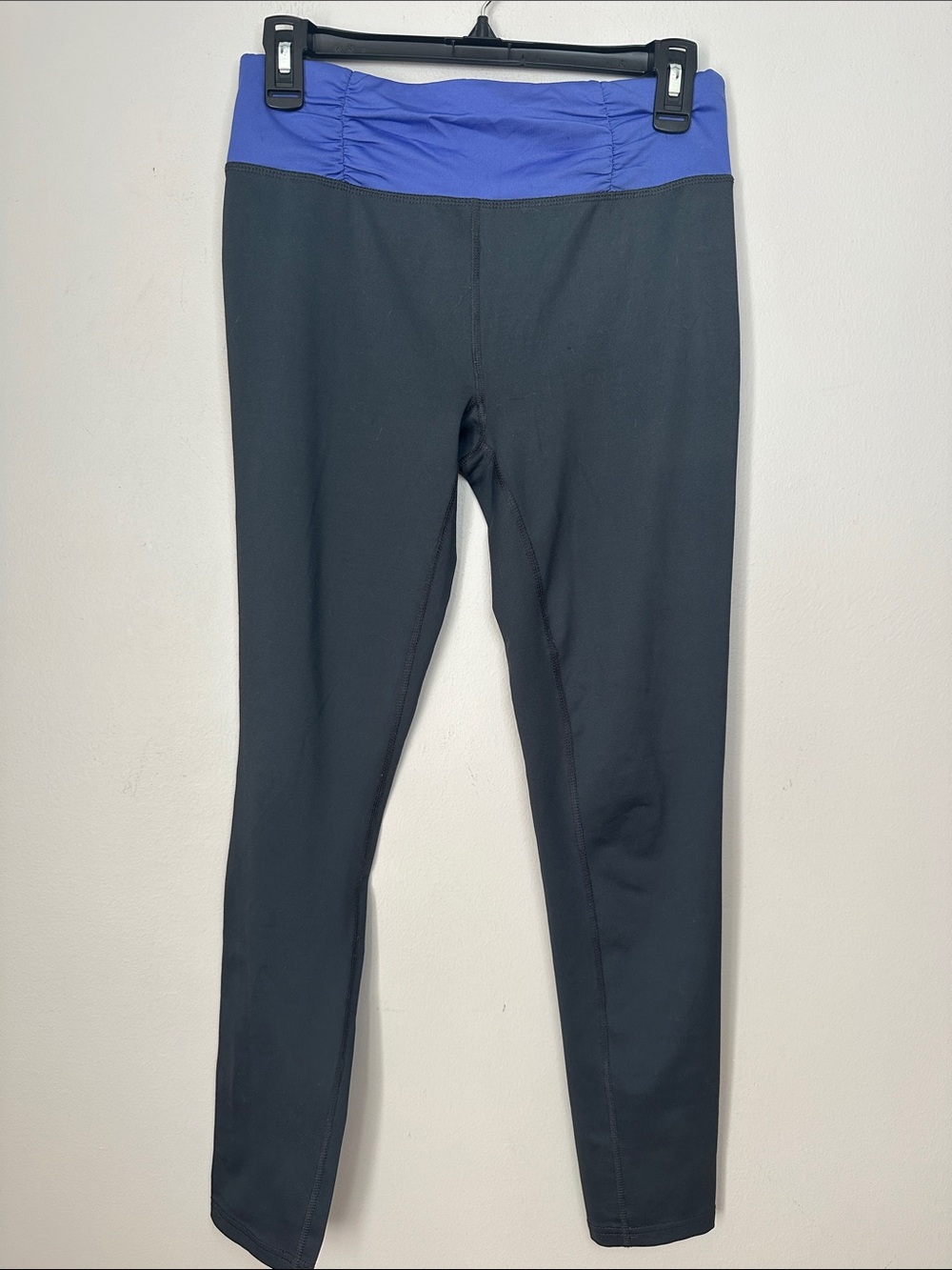 Dark Gray Leggings with Royal Blue Waistband size S
